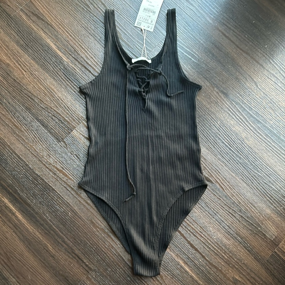 NWT Zara Lace-up Bodysuit